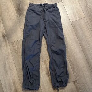Hollister Men's Adjustable Rise Parachute Baggy Jogger Pants‎ Gray XS